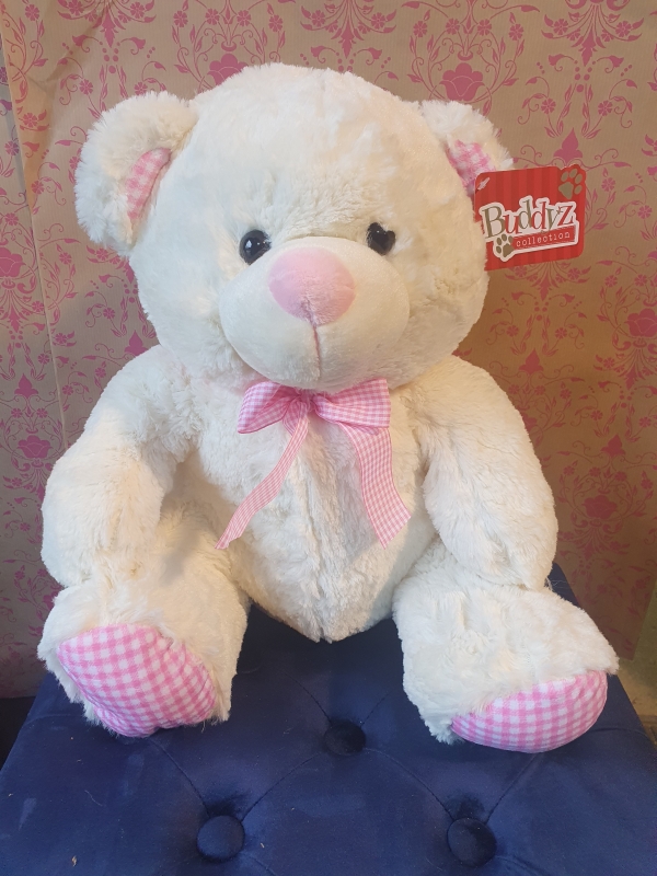 antique pink teddy bear