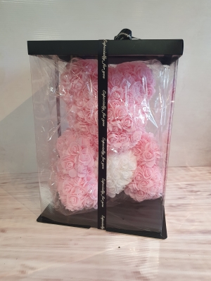 Foam Rose Bear Pink