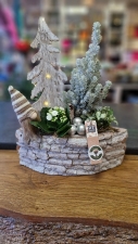 Indoor boat planter with lights