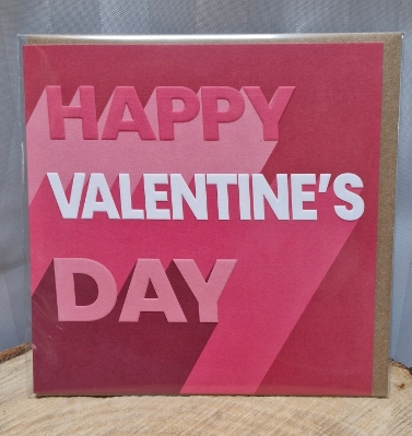 Pink Splash Happy Valentines Card